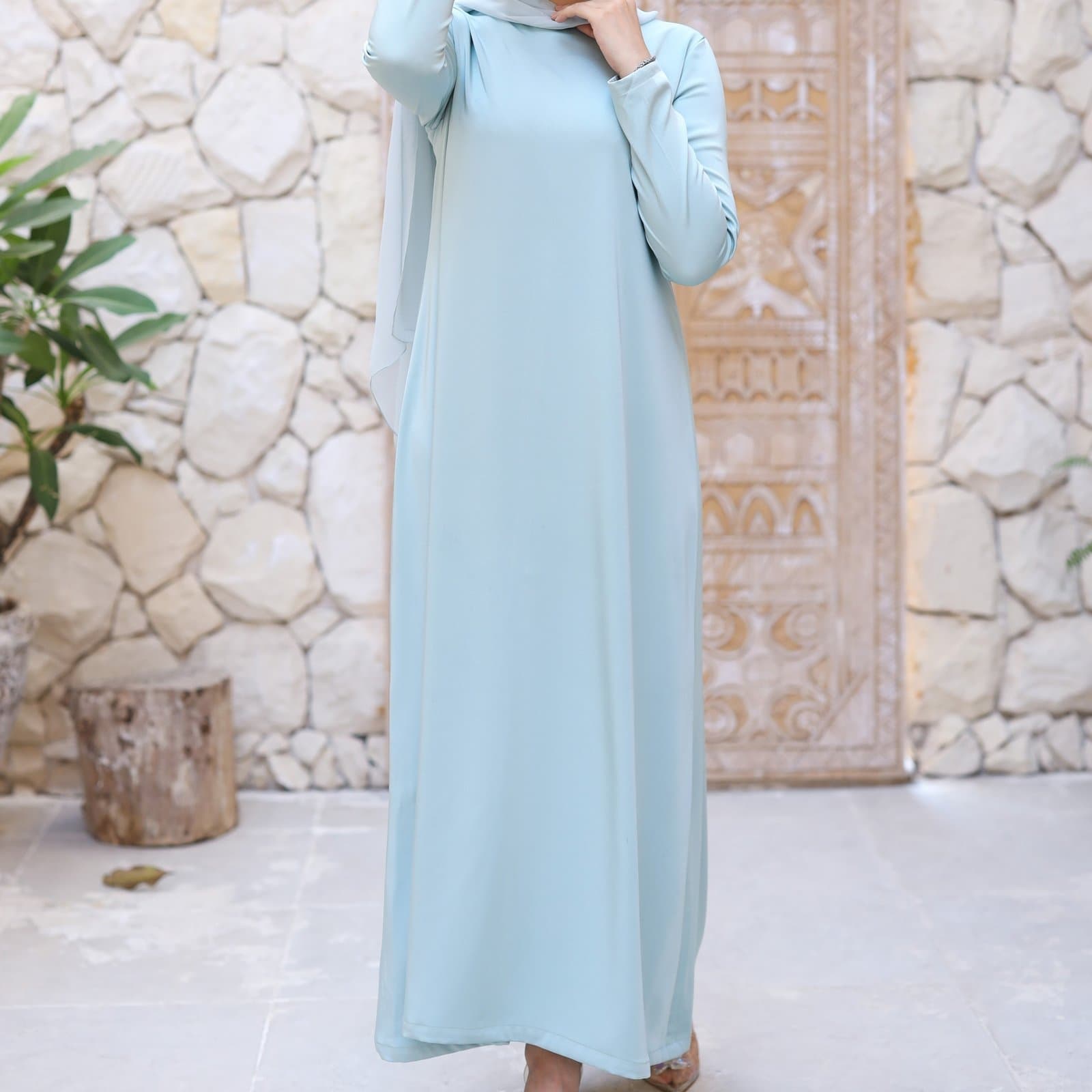 mint satin dress