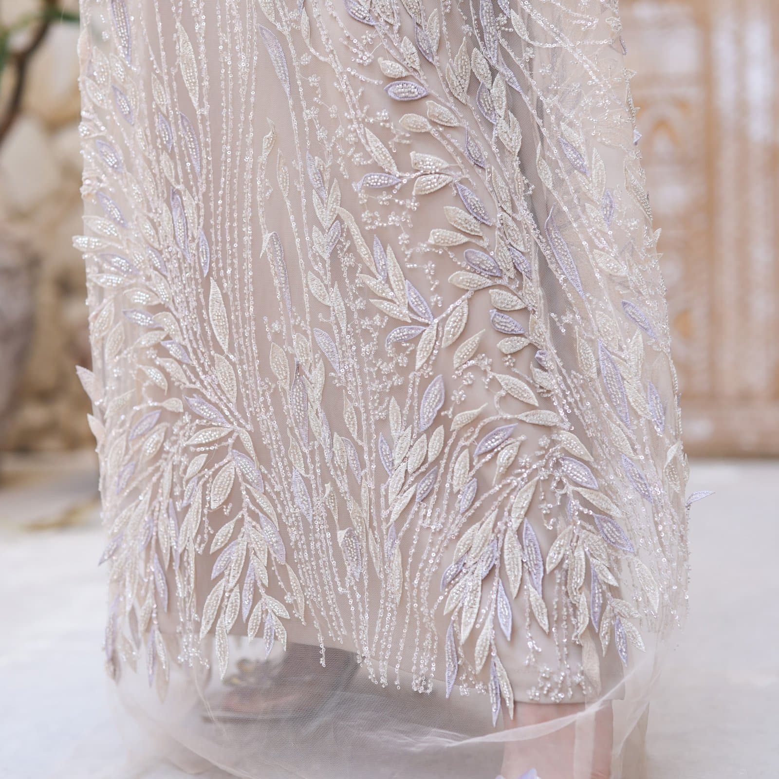 Dazzling Sand Abaya 5