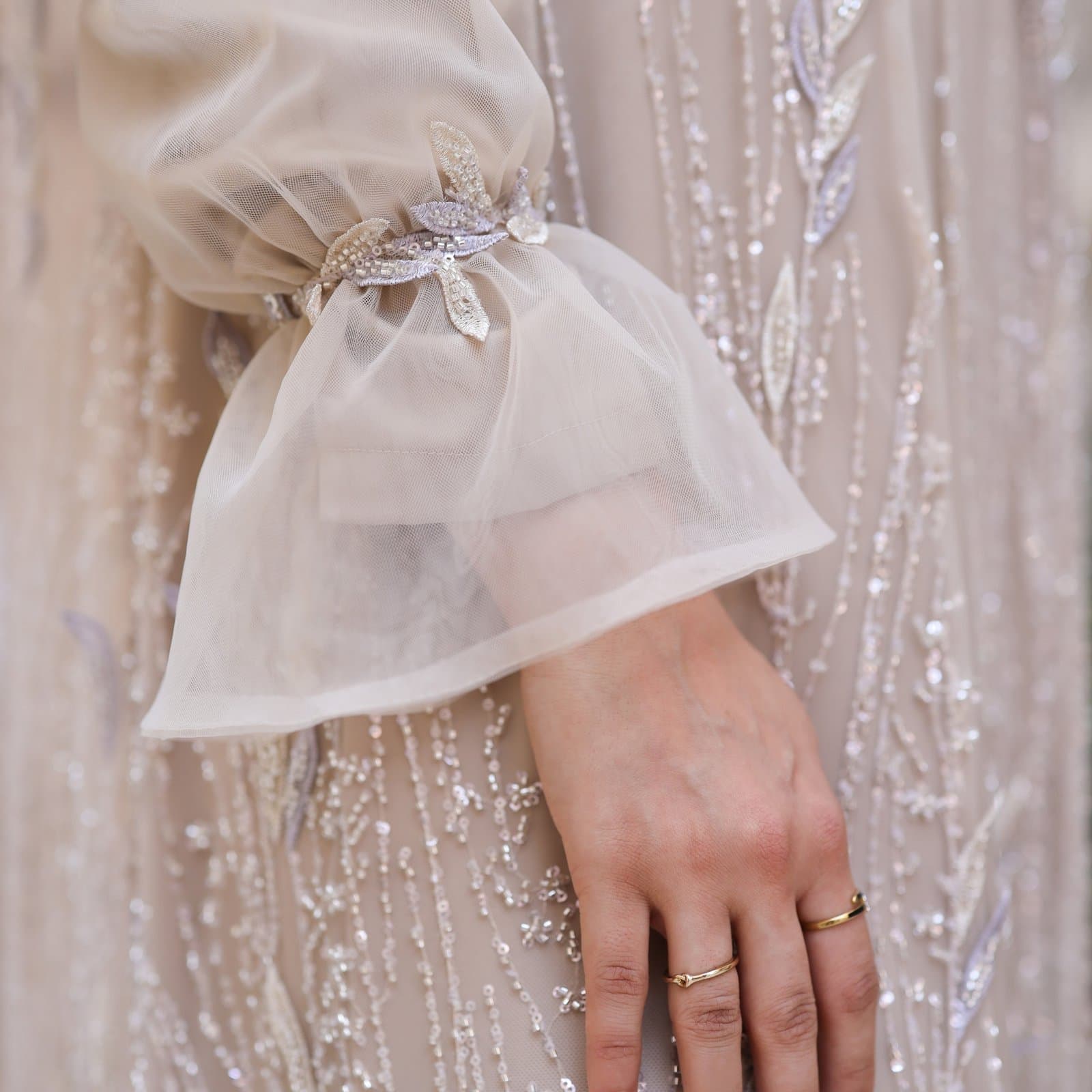 Dazzling Sand Abaya 6