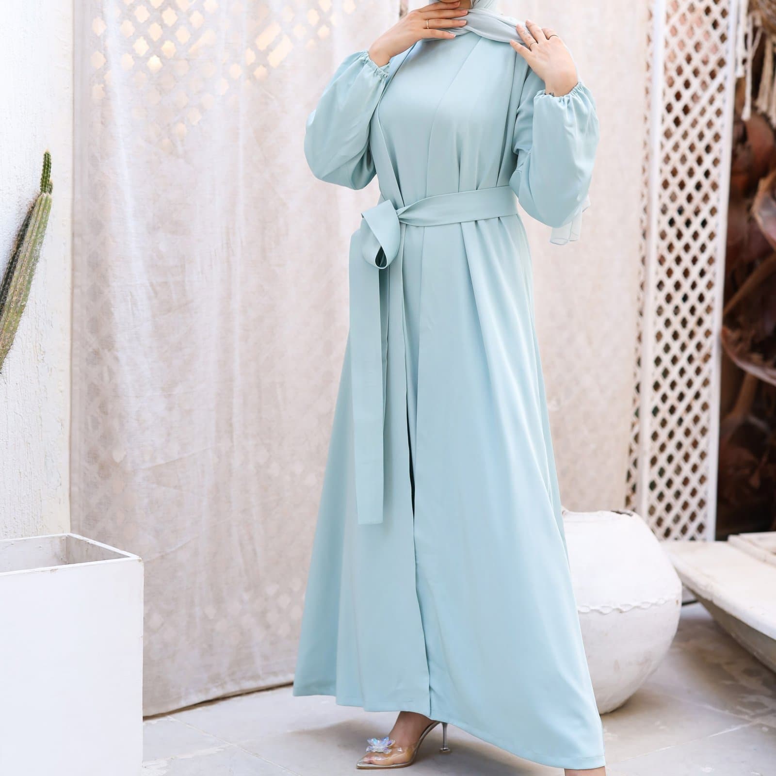 Satin Sea Abaya