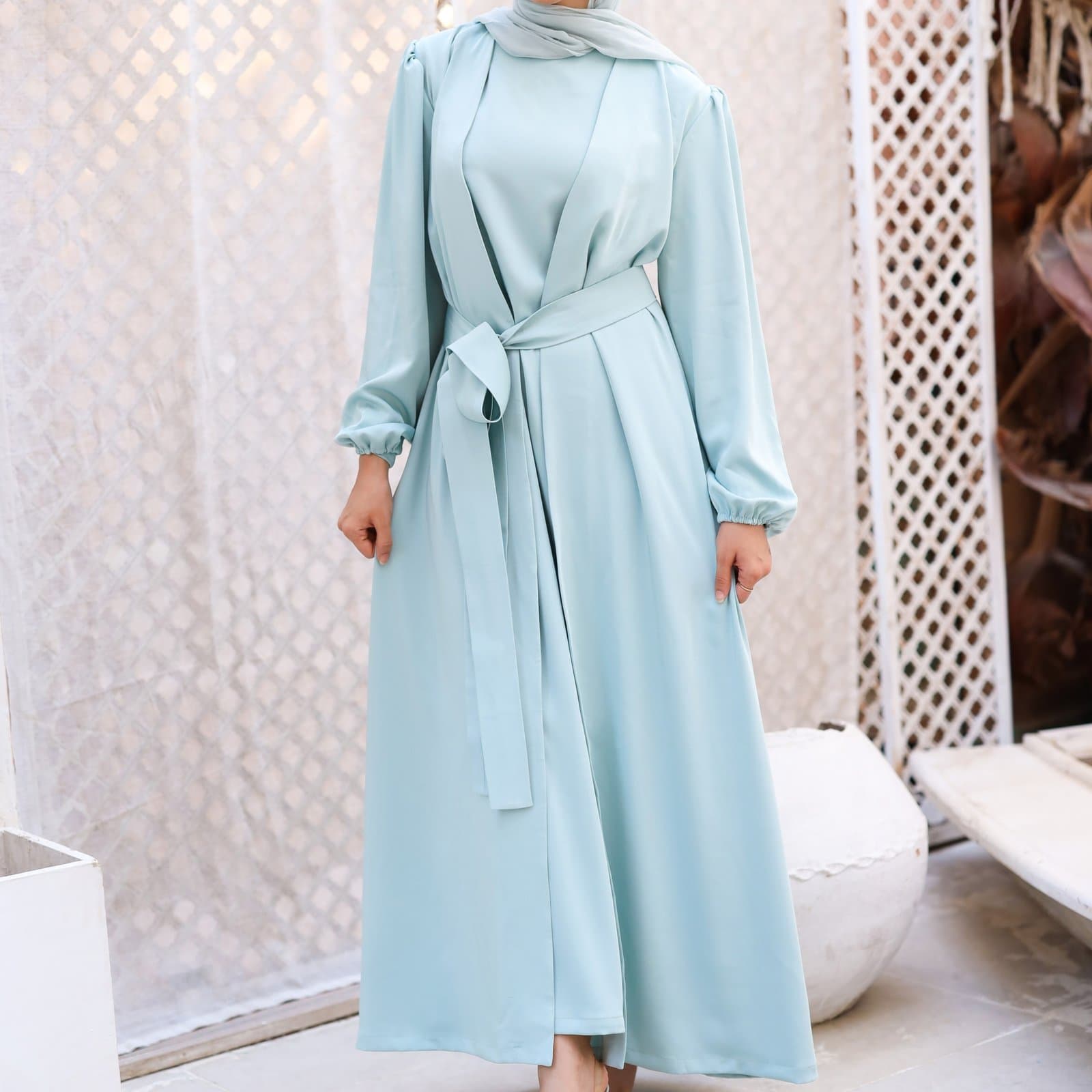 Satin Sea Abaya