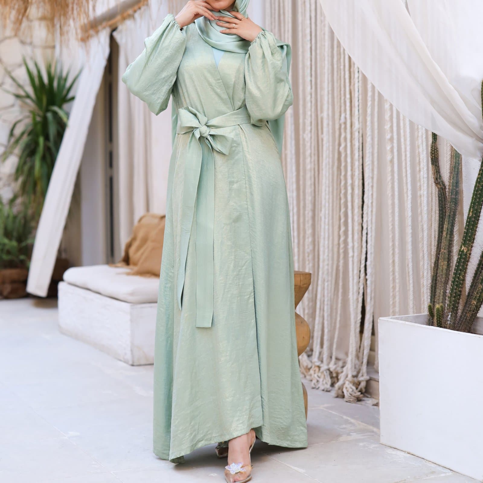 Sunshine Mint Abaya 1