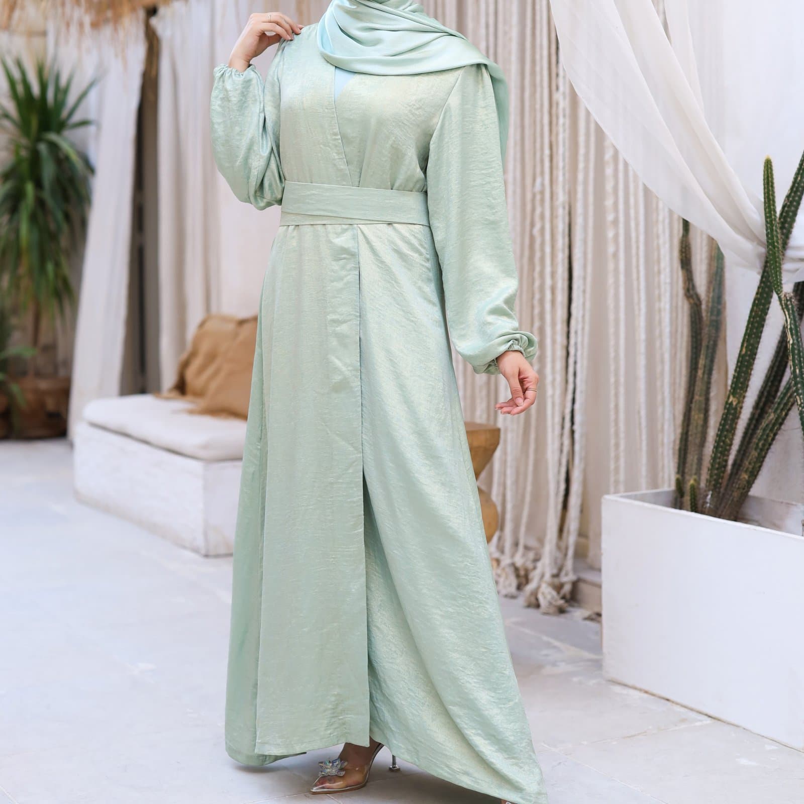 Sunshine Mint Abaya 2